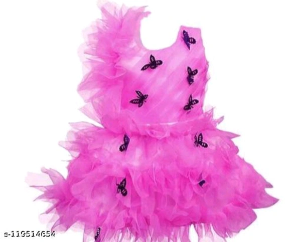 girls classy frocks - Pink, 18-24 Months