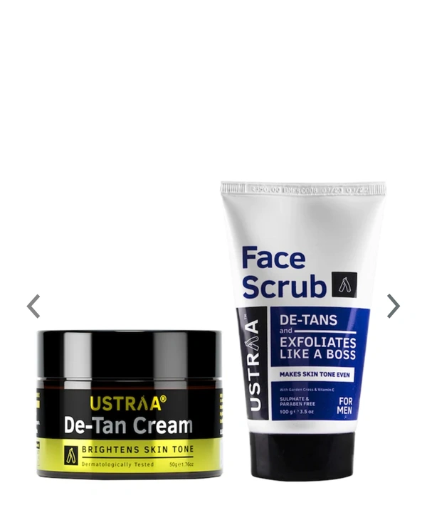 Set of Detan Face Cream & De-tan Face Scrub - Free Size