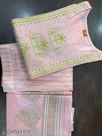 100% Pure Rayon Kurta Pant Duppata Set For Women  - XL