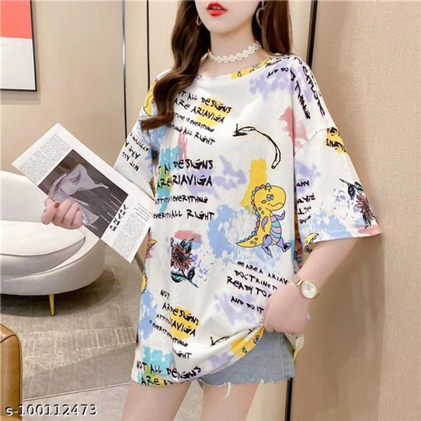  Stylish Loose Fit t shirt for women - S