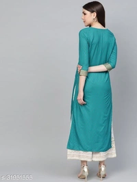 POPULAR RAYON KURTA SET - M