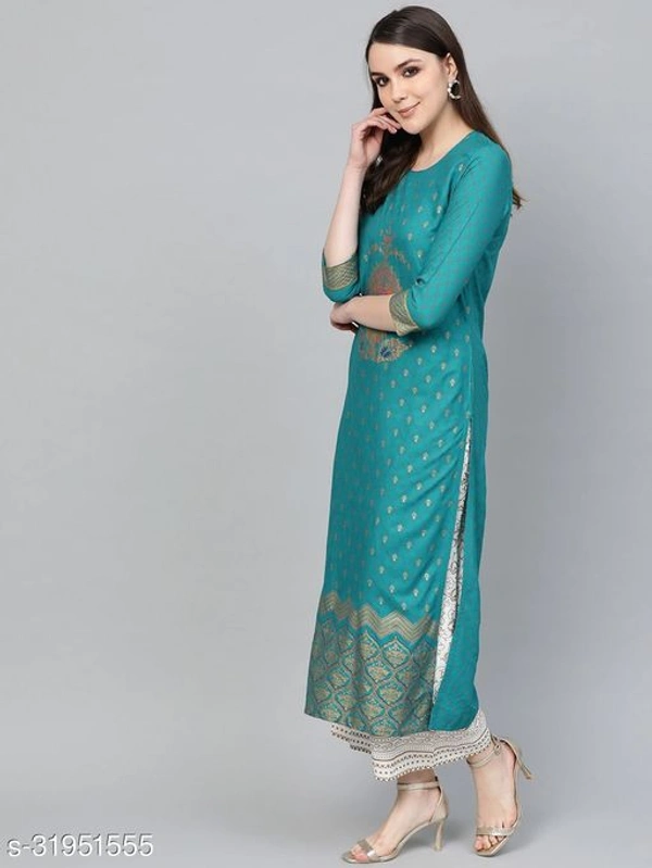 POPULAR RAYON KURTA SET - M