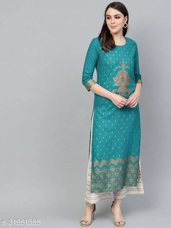 POPULAR RAYON KURTA SET - L