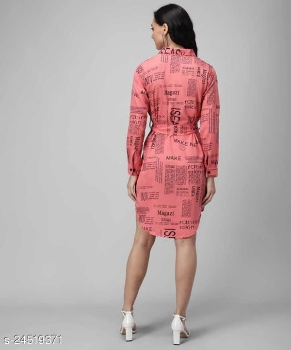 Women's Shirt Paper Printed  - Red, M