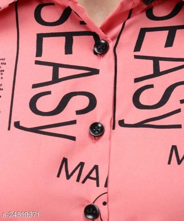Women's Shirt Paper Printed  - Red, M