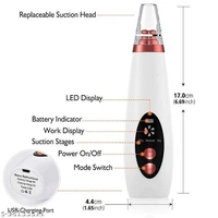 6 in 1 Multi-function Beautiful Skin Care Expert Acne Pore Cleaner Vacuum Blackhead Remover Kit - Free Size