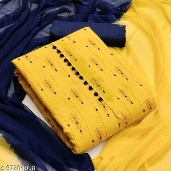 HEER Salwar Suits &Drees Materials - Yellow, Unstitched