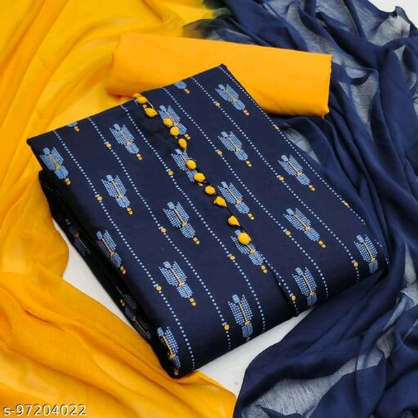 HEER Salwar Suits &Drees Materials - Dark Blue, Unstitched