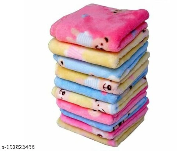 Jogers  9x9 inch, Teddy bear Printed Kids /women/girls/children /face Towel/Handkerchief, Rumal,  Best in Summer, Assorted Colour and Design.Super Soft Fabric for Birthday Gifting,  School Going Kids (Pack of 12) - Free Size