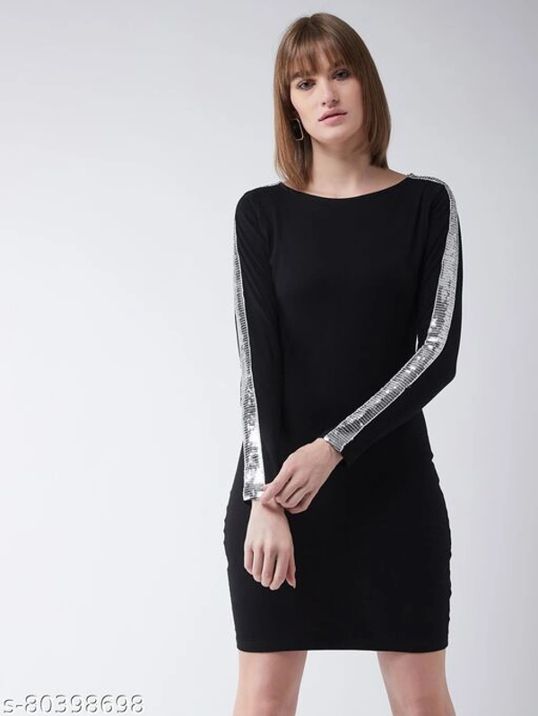 I'm Bad' Power Shoulder Bodycon Dress - M