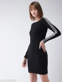 I'm Bad' Power Shoulder Bodycon Dress - M