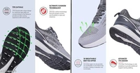 ASIAN Men's Fiber-01 Sports Running Shoes With Phylon Sole  - Grey, IND-8