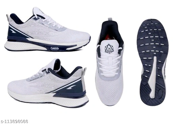 ASIAN Men's Fiber-01 Sports Running Shoes With Phylon Sole  - Whait, IND-9