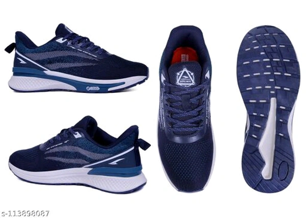 ASIAN Men's Fiber-01 Sports Running Shoes With Phylon Sole  - Nevy Blue, IND-9
