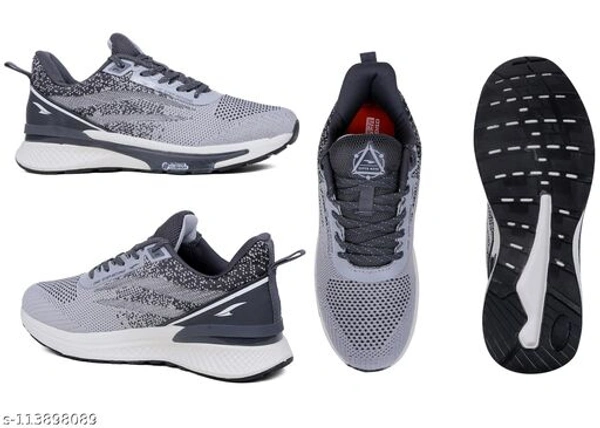 ASIAN Men's Fiber-01 Sports Running Shoes With Phylon Sole  - Grey, IND-10
