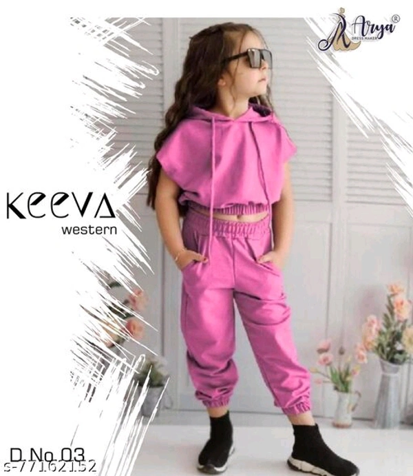 Girl Clothes Suits And Sets - 5-6 Years, Dark Pink