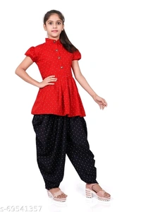 foxxey dhoti top - 9-10, Red