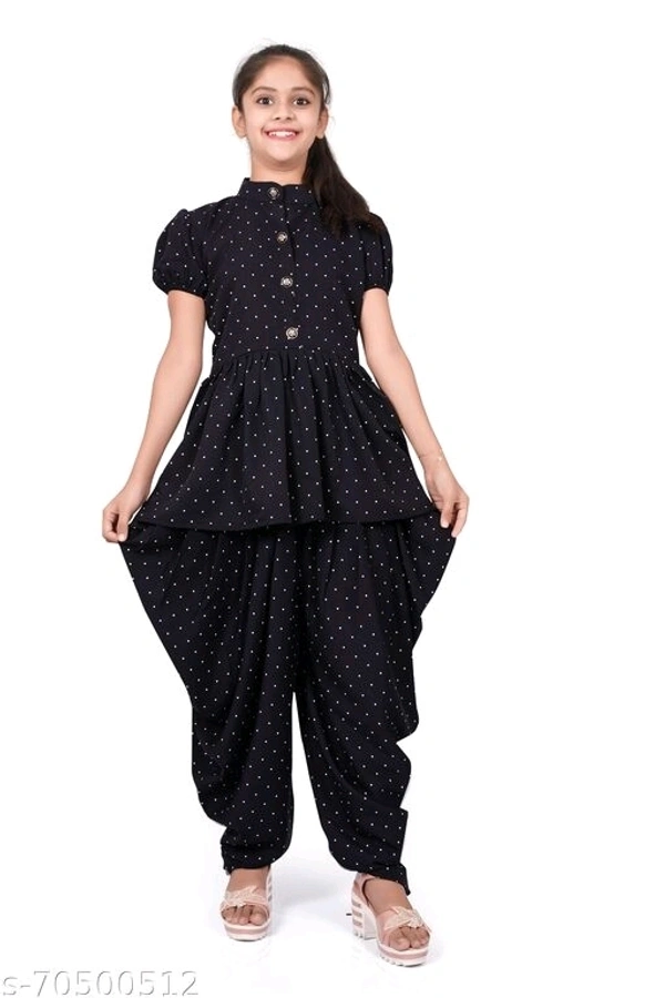 foxxey dhoti top - 14-15, Black