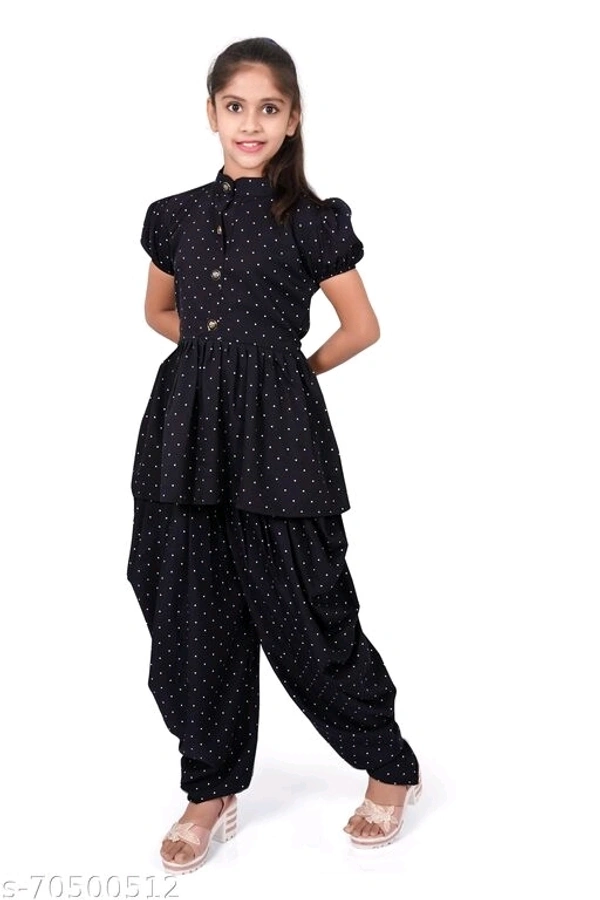 foxxey dhoti top - 14-15, Black
