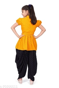 foxxey dhoti top - Web Orange, 6-7 Years