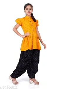 foxxey dhoti top - Web Orange, 6-7 Years