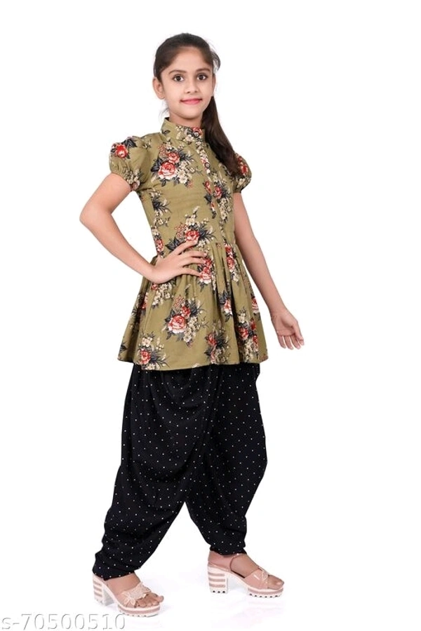 foxxey dhoti top - Olivetone, 6-7 Years