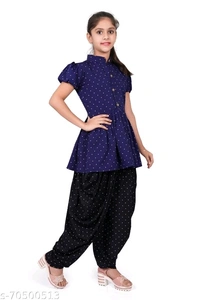 foxxey dhoti top - Navy Blue, 12-13 Years