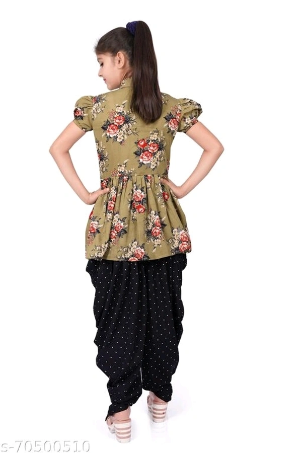 foxxey dhoti top - Olivetone, 12-13 Years