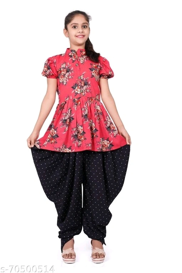 foxxey dhoti top - Red Orange, 14-15 Years