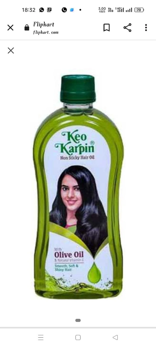 Keo Karpin Non Sticky Hair Oil with Olive Oil ,500ml - 500ML