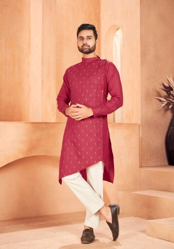 Kurta Pajama Set For Men - Bright Red, XL