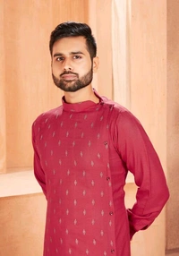 Kurta Pajama Set For Men - Bright Red, XL
