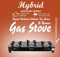 Fogger Fuera Mestizo Premium Glass Top Automatic Gas Stove For Smart Kitchen - Black, Free Size