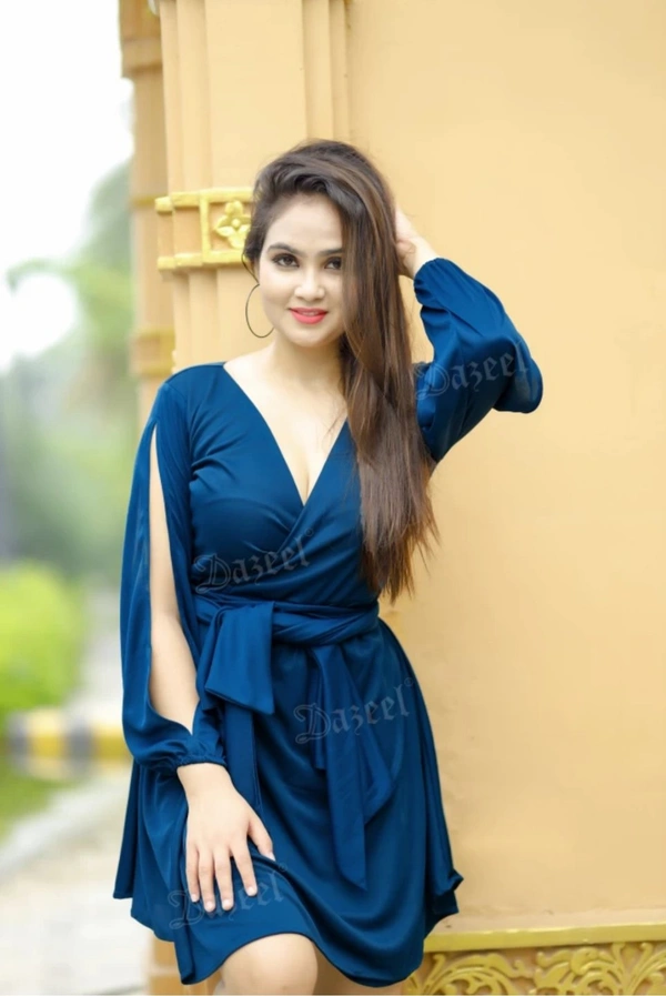 Mini Wrap Dress - Cerulean Blue, XL