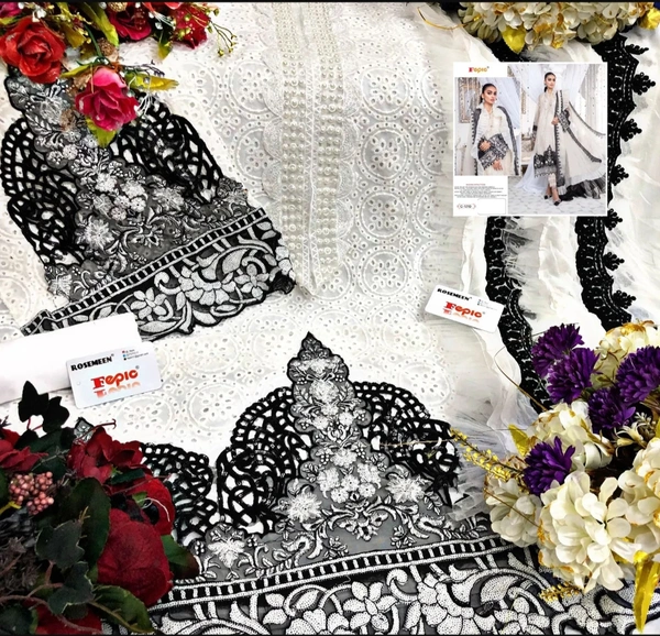 Kashvi Attractive Semi-Stitched Suits - Semi-stitched, White