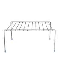 2pcs Stainless Steel Kitchen Dish Rack Expandable Storage Shelves for Kitchen Cabinets Multipurpose Organizer Extend Up to 580 mm with Anti-Rust Nano Coating (Pack of 2) - Free Size