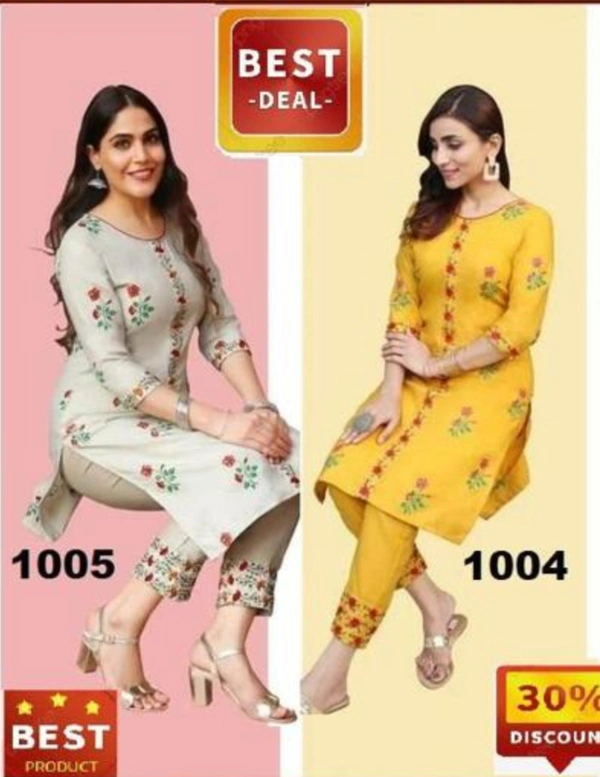 Abhisarika Superior Women Kurta Sets - Yellow White, S