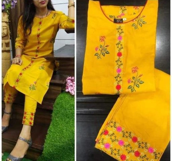 Abhisarika Superior Women Kurta Sets - Yellow White, S