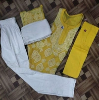 Georgette  Kurta Sets With Dupatta - XXL, Yellow