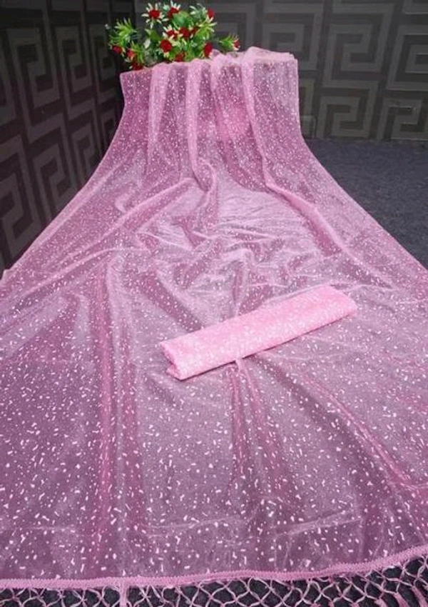 Net Adrika Pretty Sarees - Baby Pink, Free Size