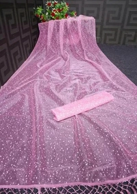 Net Adrika Pretty Sarees - Baby Pink, Free Size