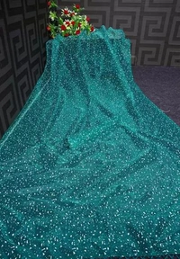 Net Adrika Pretty Sarees - peacock Green, Free Size