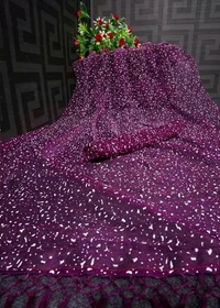 Net Adrika Pretty Sarees - Dark Purple, Free Size