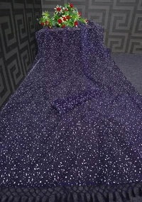 Net Adrika Pretty Sarees - Nevy Blue, Free Size