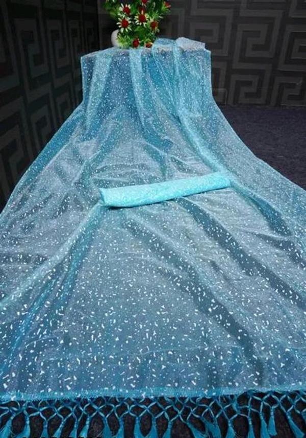 Net Adrika Pretty Sarees - Sky Blue, Free Size