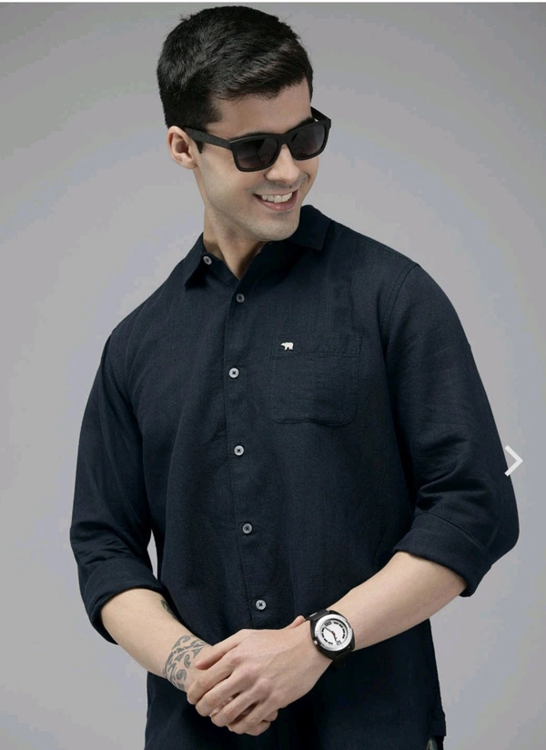THE BEAR HOUSE  The Bear House Navy Slim Fit Shirt - Jaguar, L