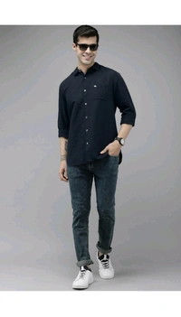 THE BEAR HOUSE  The Bear House Navy Slim Fit Shirt - Jaguar, L