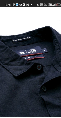 THE BEAR HOUSE  The Bear House Navy Slim Fit Shirt - Jaguar, L
