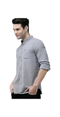 THE BEAR HOUSE  The Bear House Light Grey Full Sleeve Shirt  - Gray, XXL