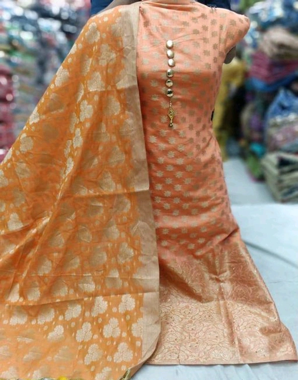 Salwar Suits &Drees Materials - Raw Sienna, Un Stitched